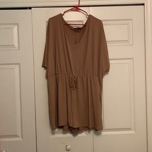 Boohoo Size 20 Brown/Nude Romper